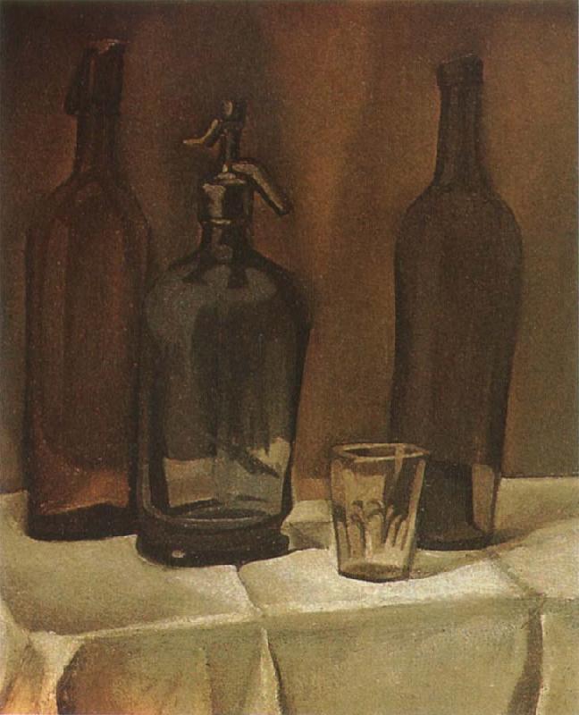 Juan Gris Siphon and winebottle